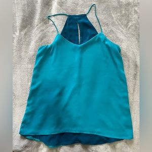 Express Reversible Turquoise and Teal Spaghetti Strap Blouse - Women’s Size L